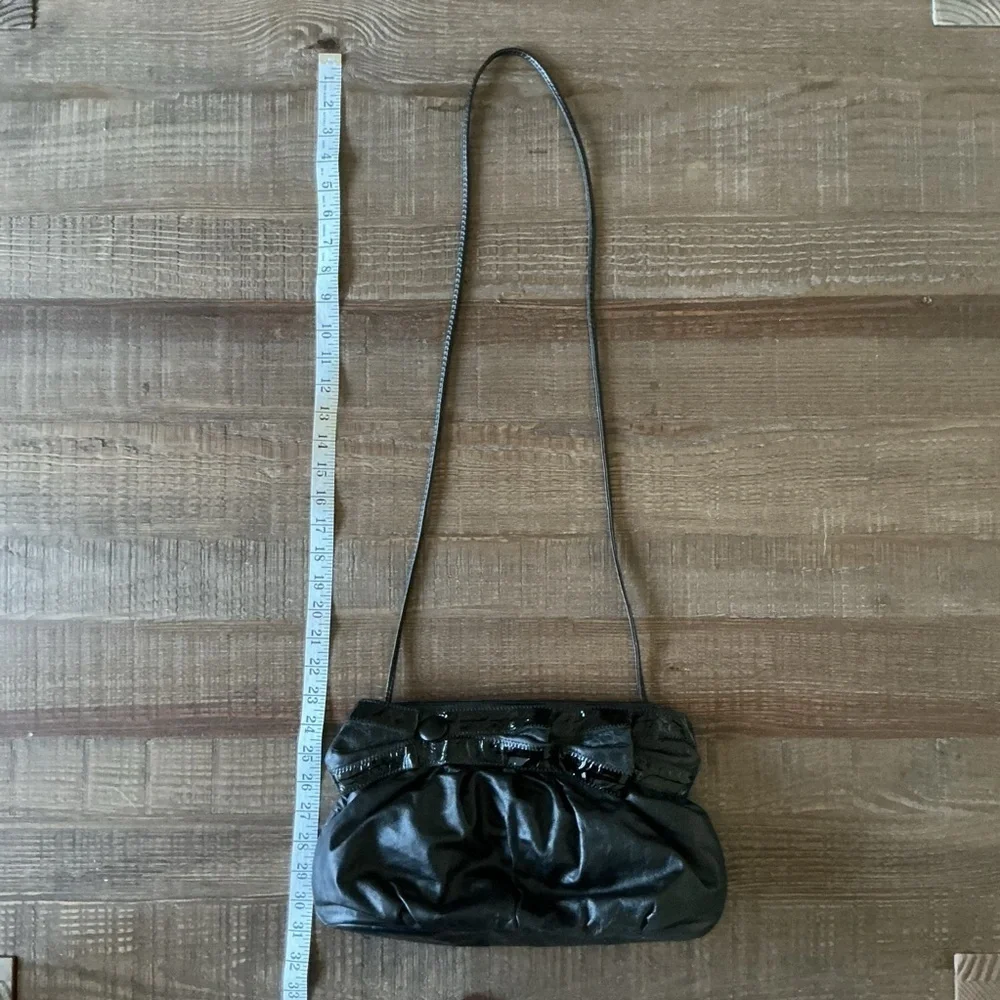 Vintage Samir 80’s Black Leather Shoulder Handbag